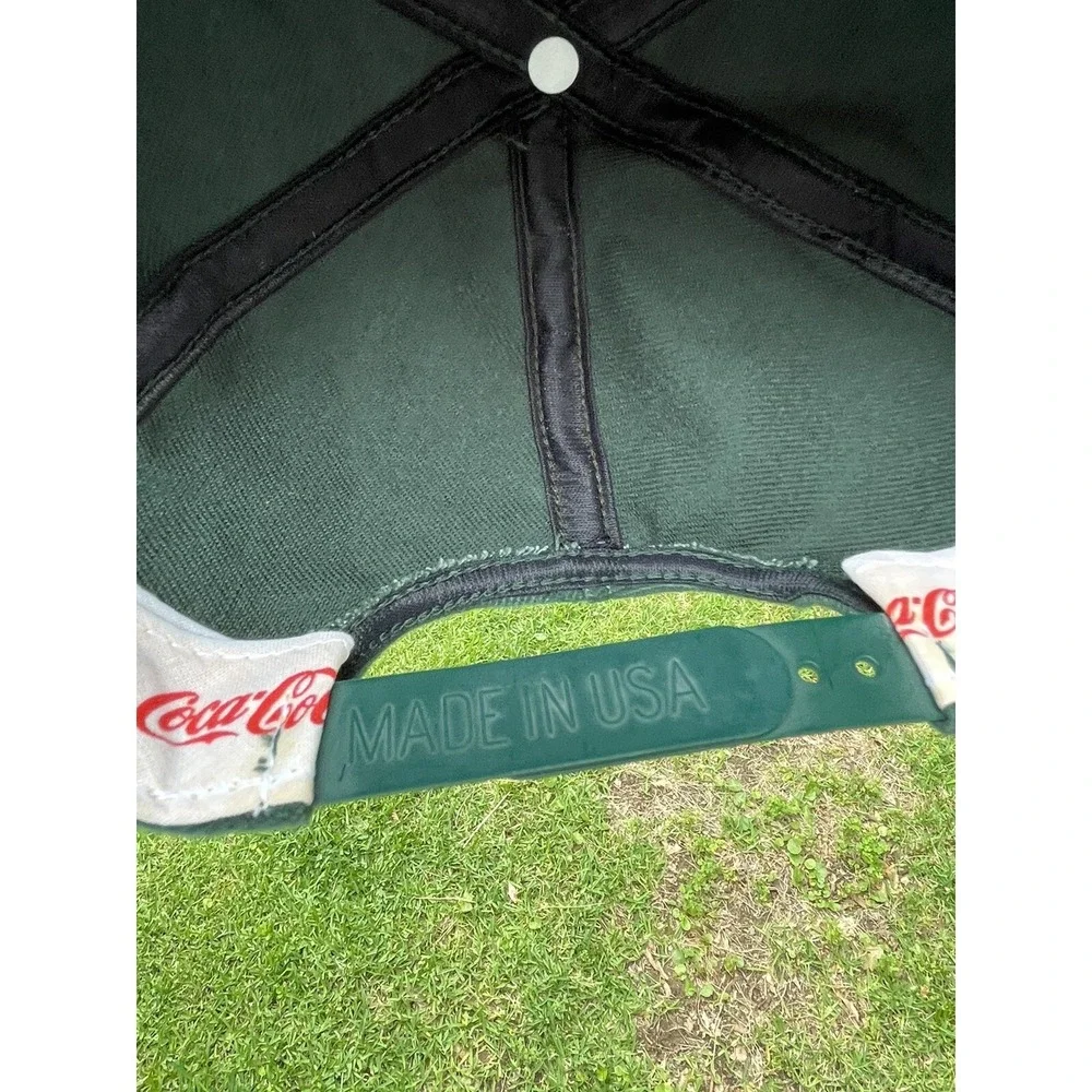Vintage Coca-Cola Hat Green Gray SnapBack Trucker Licensed USA